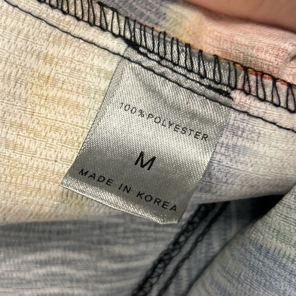 Damee Shirt Jacket Womens Medium Abstract Button Pockets Artsy Art To Wear Black - Picture 7 of 9